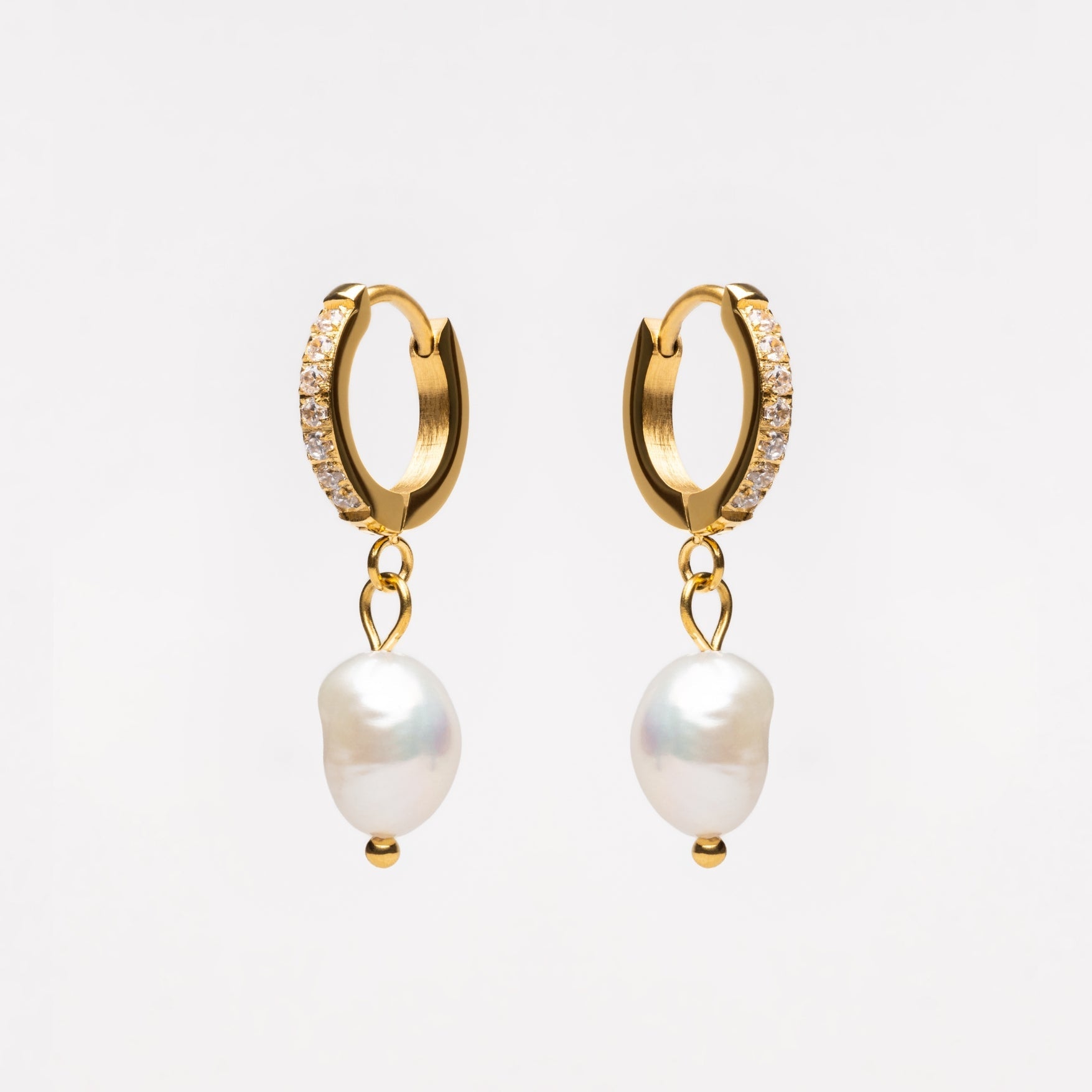 Freshwater Pearl Hoop Earrings
